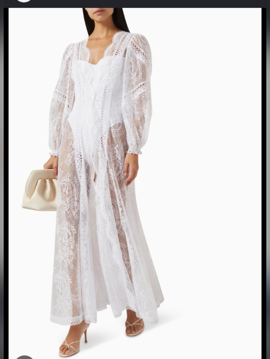 Charo Ruiz Other - Charo Ruiz Lodie White Embroidered Lace Maxi Cover Up